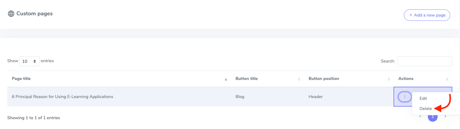 Academy Deleting Custom Page Academy Deleting Custom Page