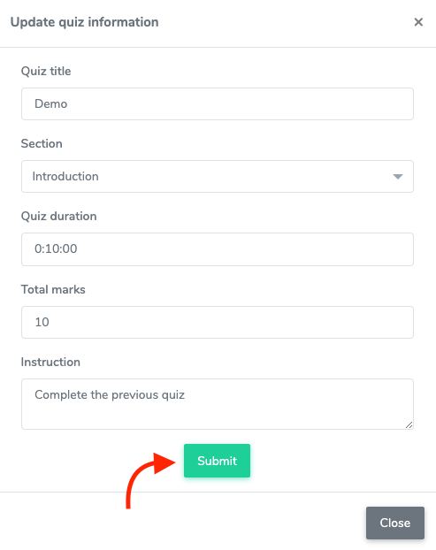 Updating Quiz Admin Academy Updating Quiz Admin Academy