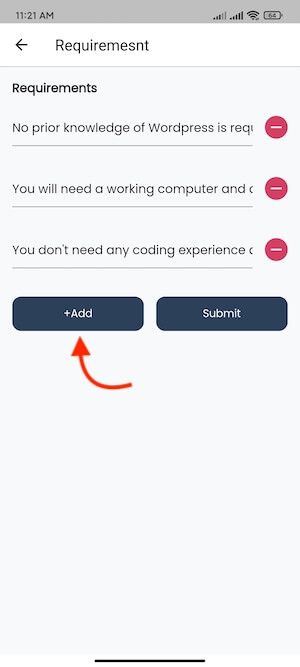 Adding Requirements Academy Instructors Mobile App Adding Requirements Academy Instructors Mobile App