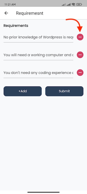 Delete Requirements Academy Instructors Mobile App Delete Requirements Academy Instructors Mobile App