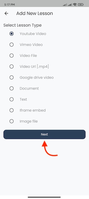Lesson Type Academy Instructors Mobile App Lesson Type Academy Instructors Mobile App