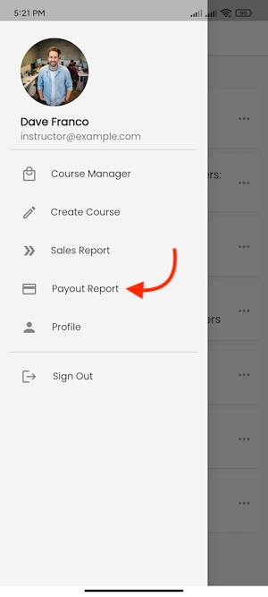 Navigating Payout Report Academy Instructors Mobile App Navigating Payout Report Academy Instructors Mobile App
