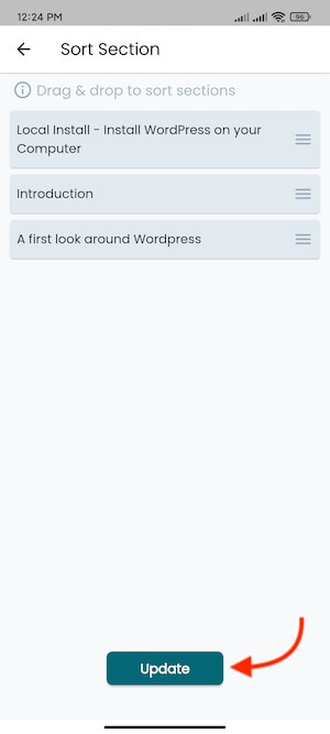 Saving Sort Section Academy Instructors Mobile App Saving Sort Section Academy Instructors Mobile App