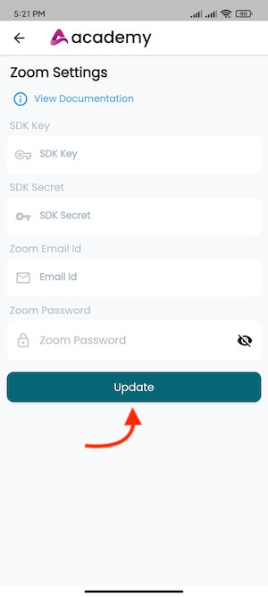 Updating Zoom Settings Academy Instructors Mobile App Updating Zoom Settings Academy Instructors Mobile App