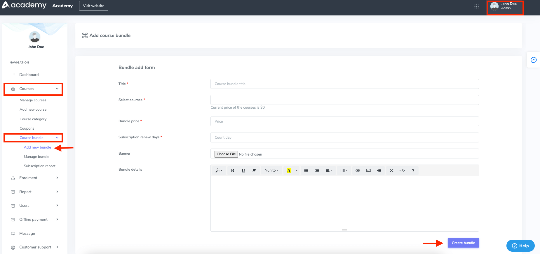 Creating Bundle Creating Bundle