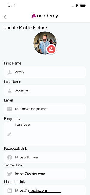 Profile Update Profile Update